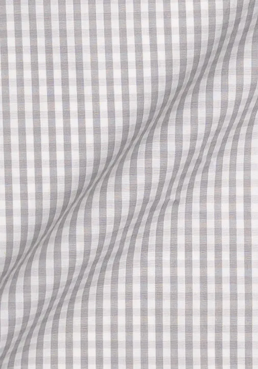 Fine Grey Gingham Stretch Shirt - Wrinkle Resistant sold by Brisk Shirts product image thumbnail 4