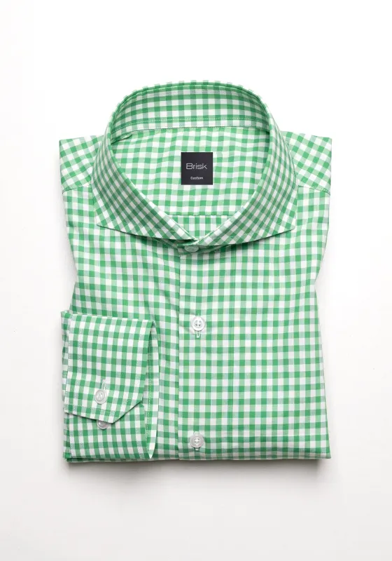 Green Gingham Shirt - Wrinkle Resistant sold by Brisk Shirts