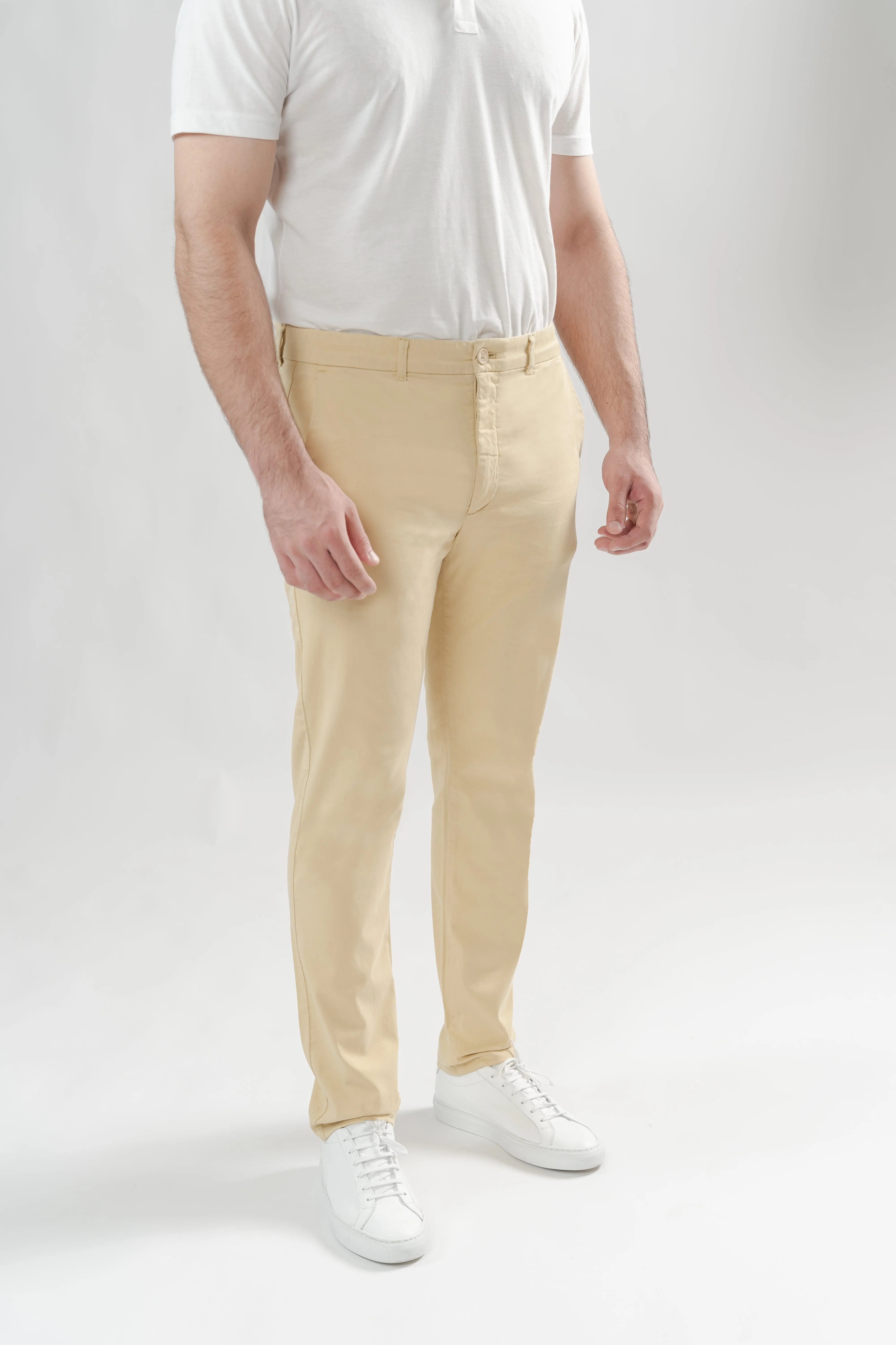 Khaki Ultraflex Slim Chino sold by Brisk Shirts
