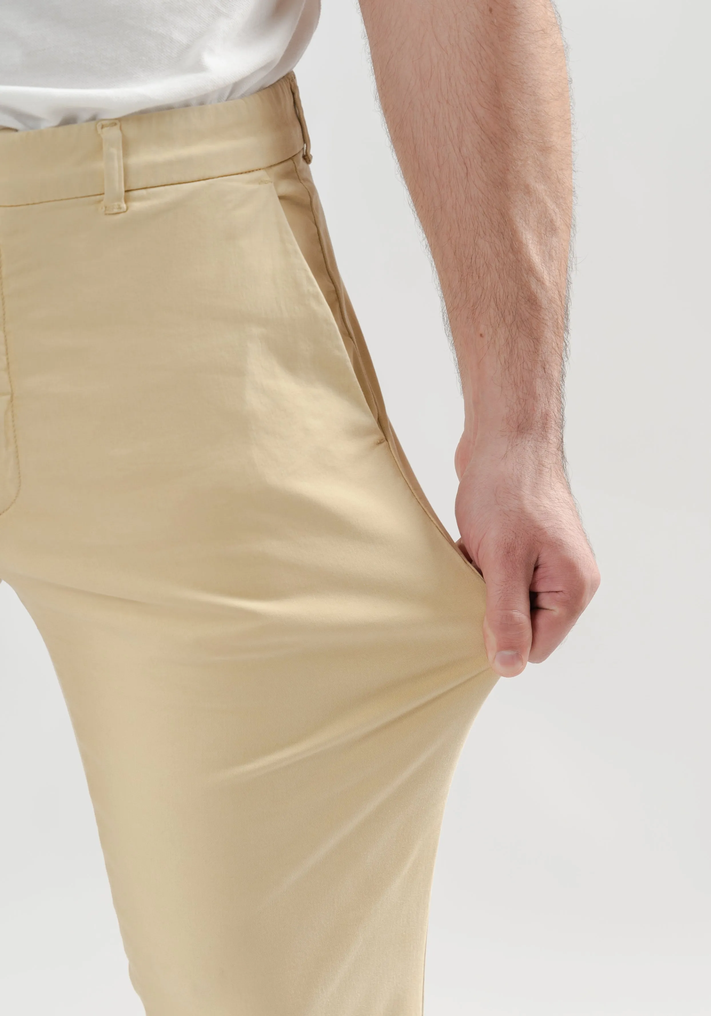 Khaki Ultraflex Slim Chino sold by Brisk Shirts product image thumbnail 5