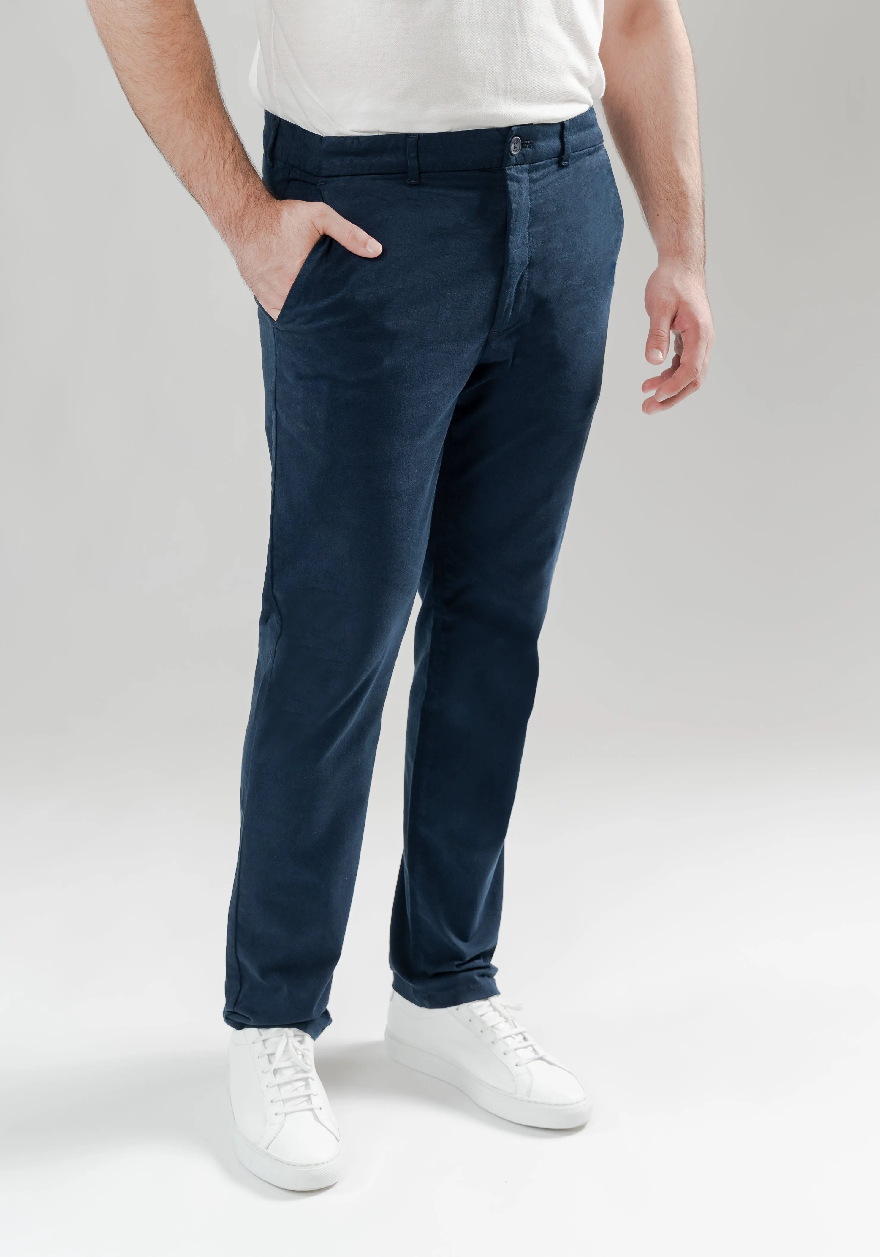 Navy Blue Ultraflex Slim Chino sold by Brisk Shirts product image thumbnail 2