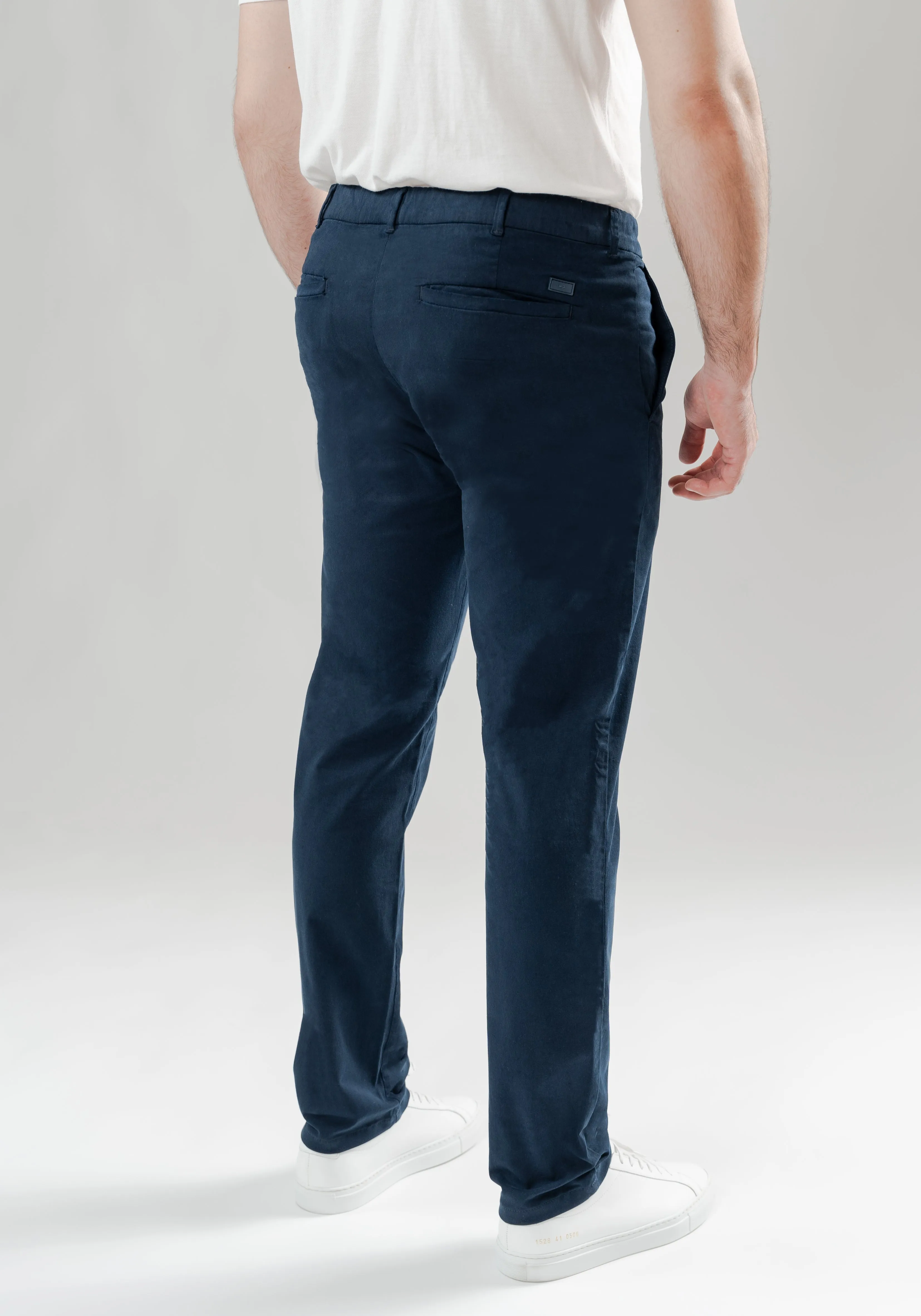 Navy Blue Ultraflex Slim Chino sold by Brisk Shirts product image thumbnail 3