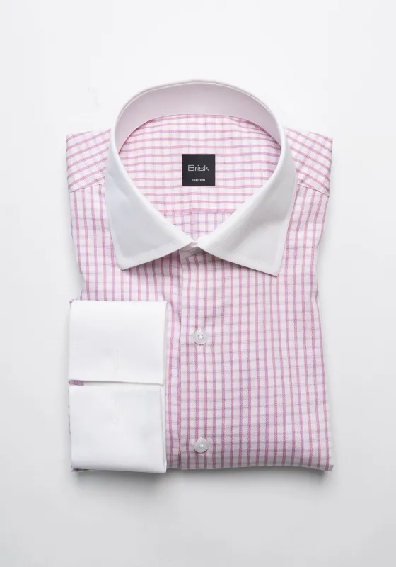 Pink Blue Structured Boxes Shirt sold by Brisk Shirts