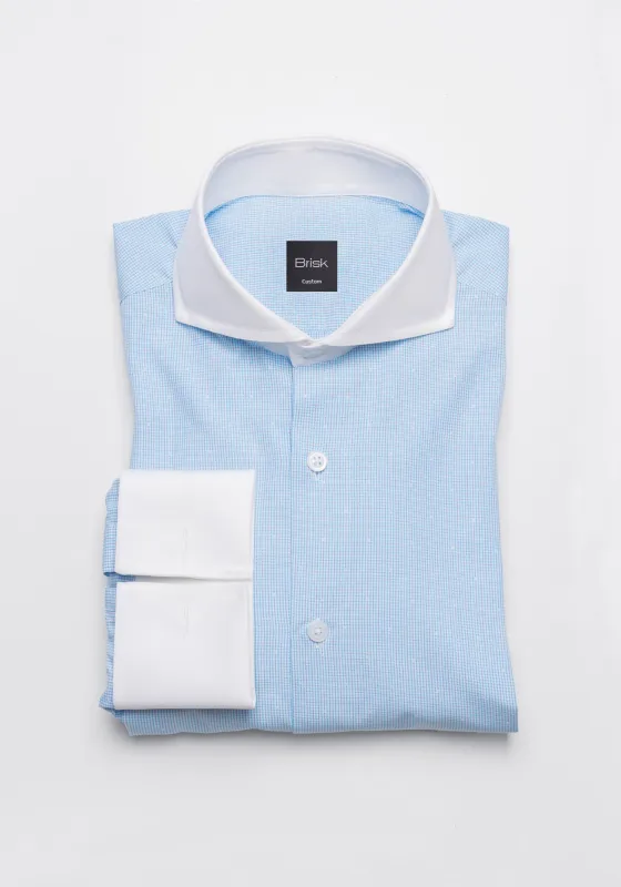 Blue Purple Dobby Grid Shirt sold by Brisk Shirts