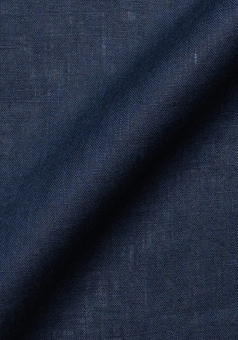 Navy Blue Linen Shirt sold by Brisk Shirts product image thumbnail 4