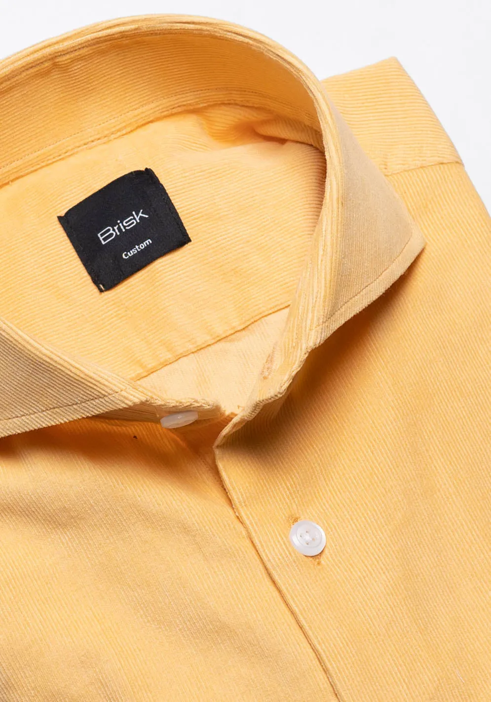 Yellow Soft Corduroy Shirt sold by Brisk Shirts product image thumbnail 2