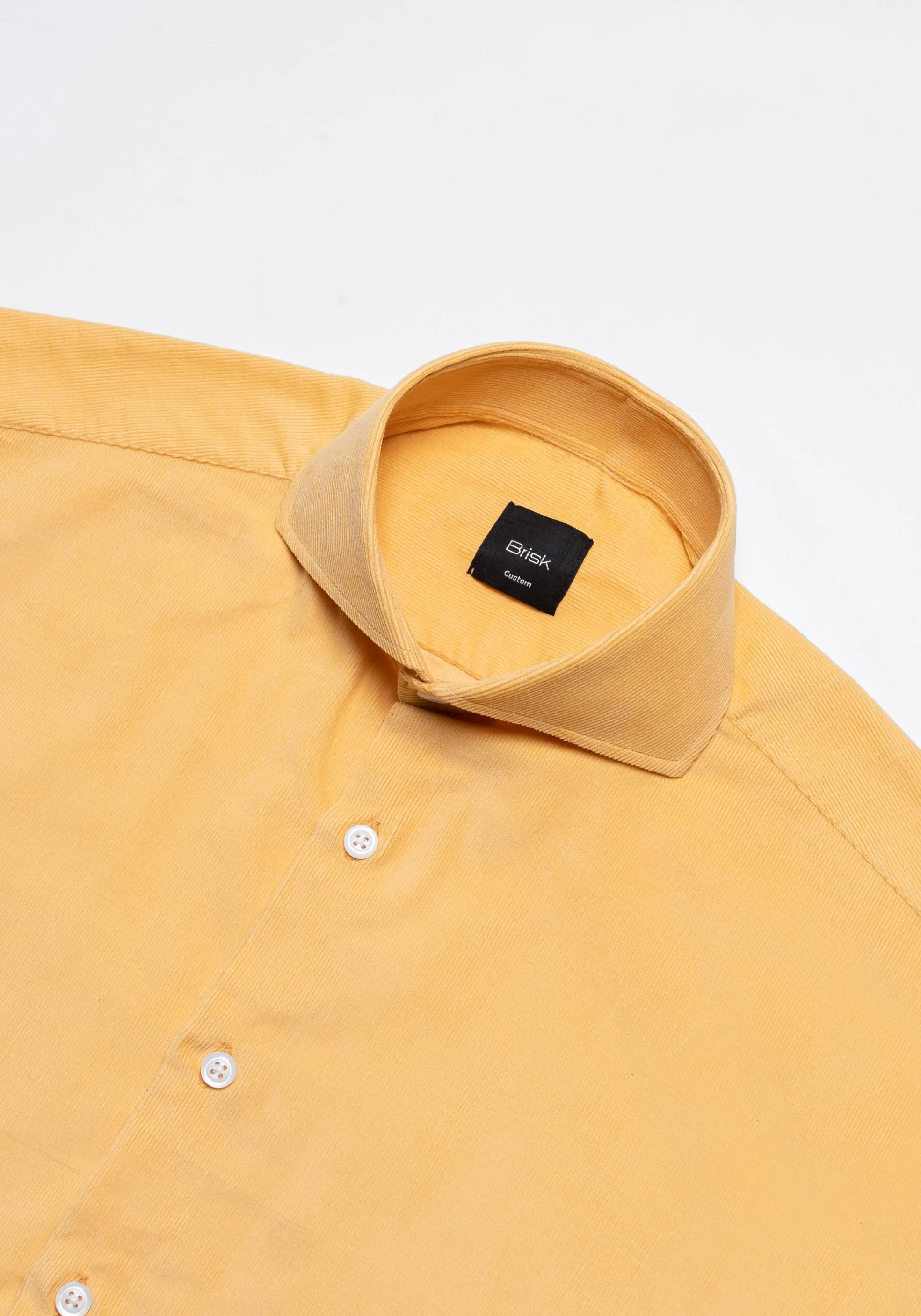 Yellow Soft Corduroy Shirt sold by Brisk Shirts product image thumbnail 3