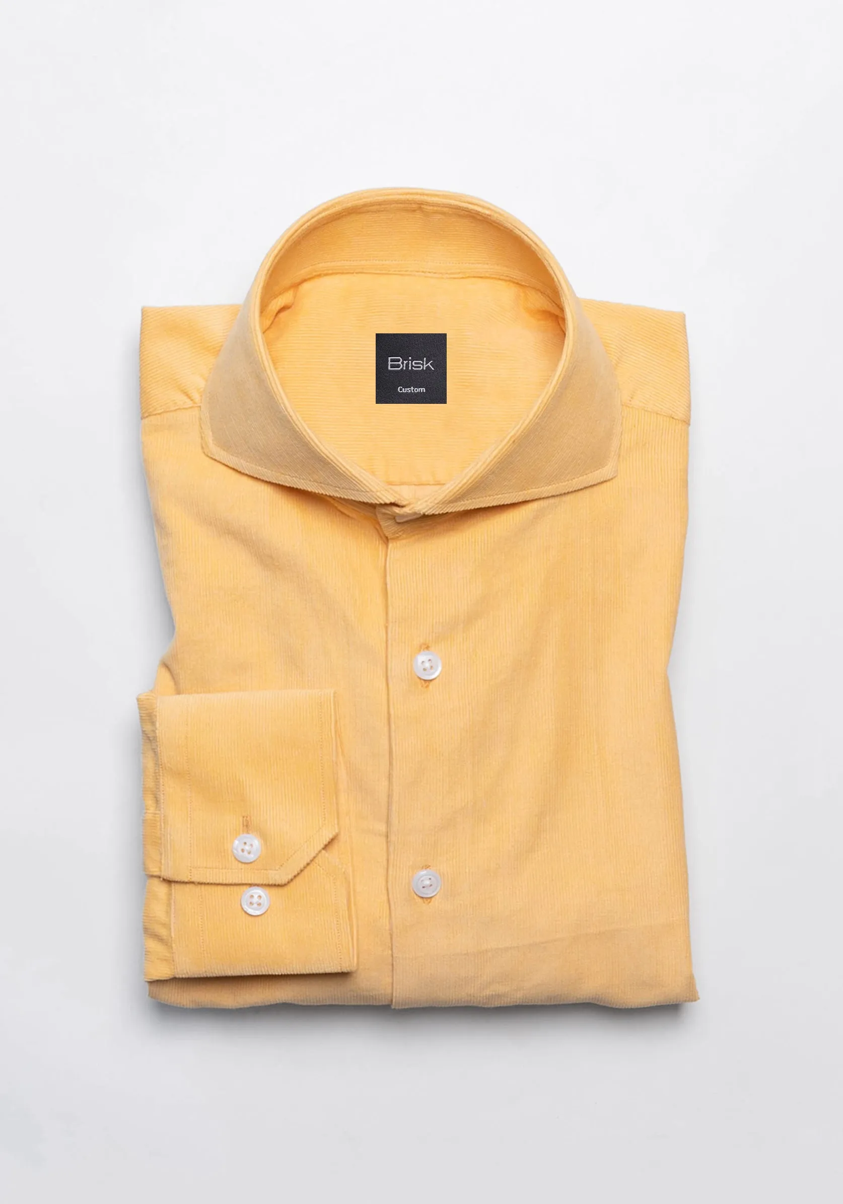 Yellow Soft Corduroy Shirt sold by Brisk Shirts
