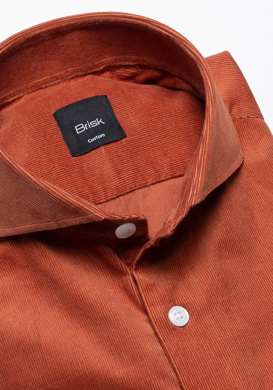 Rust Soft Corduroy Shirt sold by Brisk Shirts product image thumbnail 3