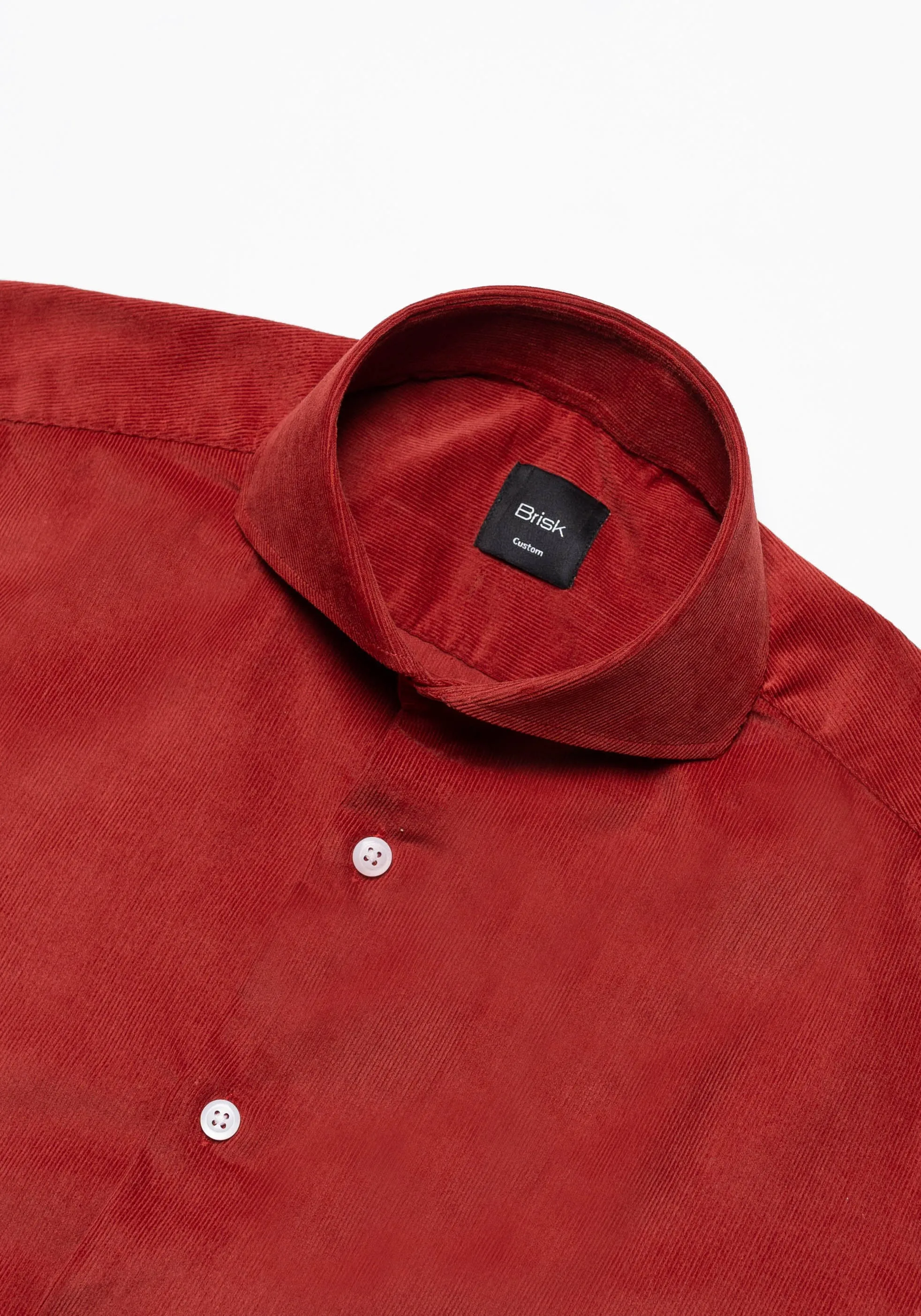 Red Wine Soft Corduroy Shirt sold by Brisk Shirts product image thumbnail 2