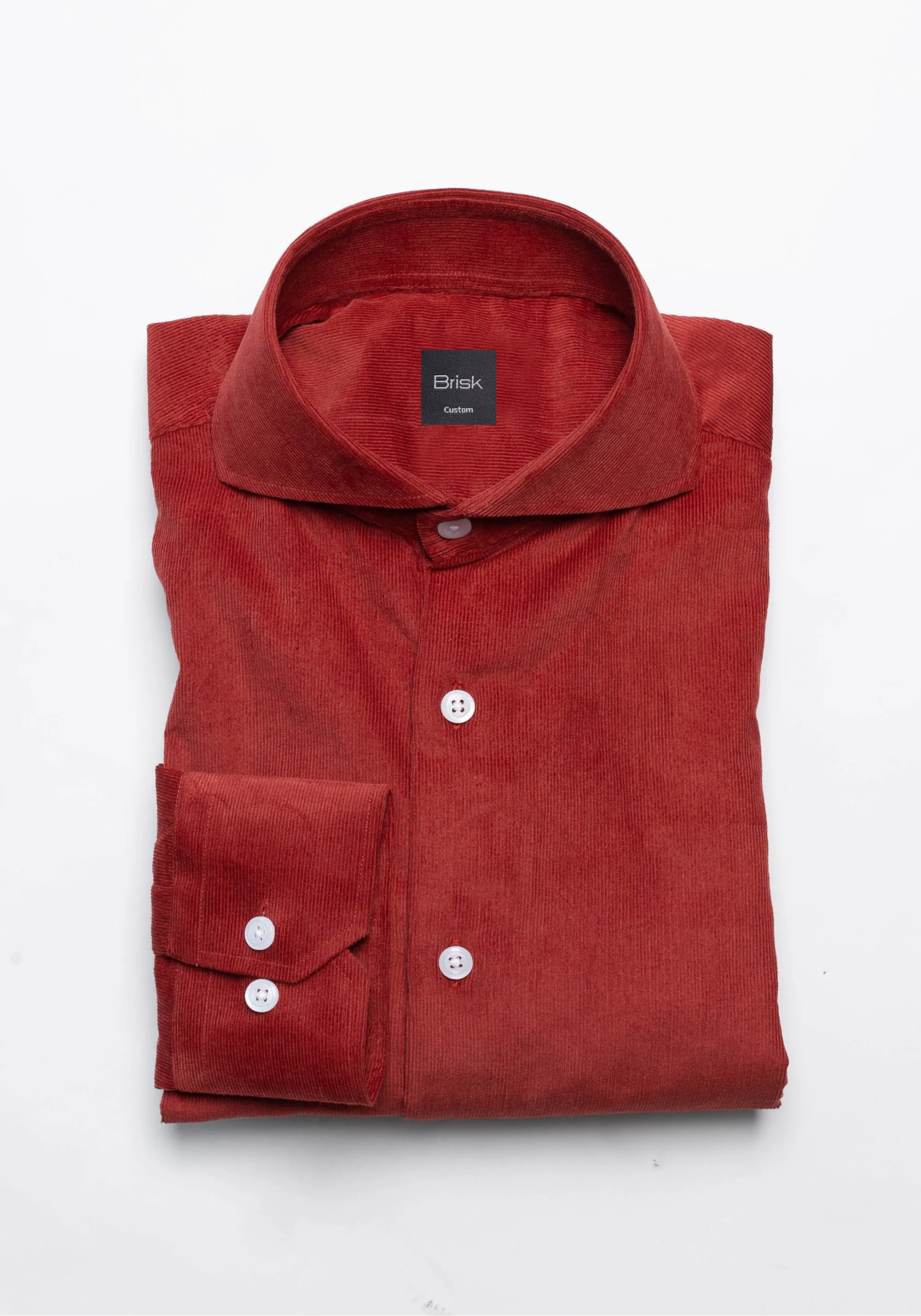 Red Wine Soft Corduroy Shirt sold by Brisk Shirts