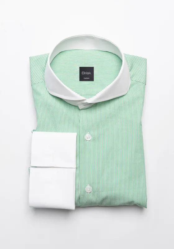 Green Thin Stripes Shirt sold by Brisk Shirts