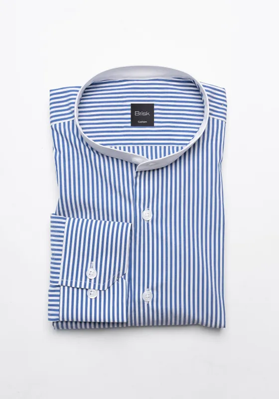 Navy Bengal Performance Stretch Stripes Shirt sold by Brisk Shirts