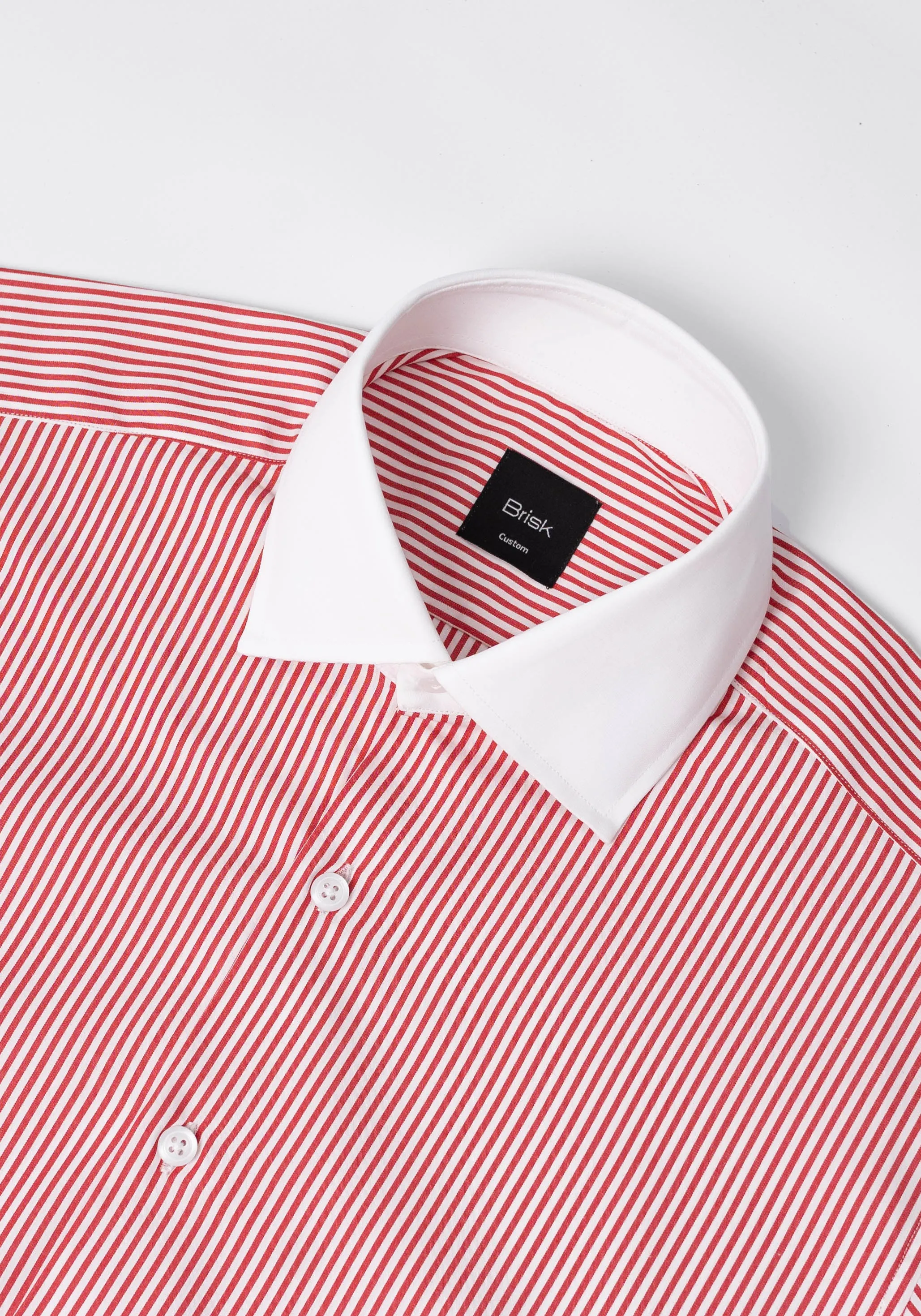 Red Narrow Stripes Shirt sold by Brisk Shirts product image thumbnail 3