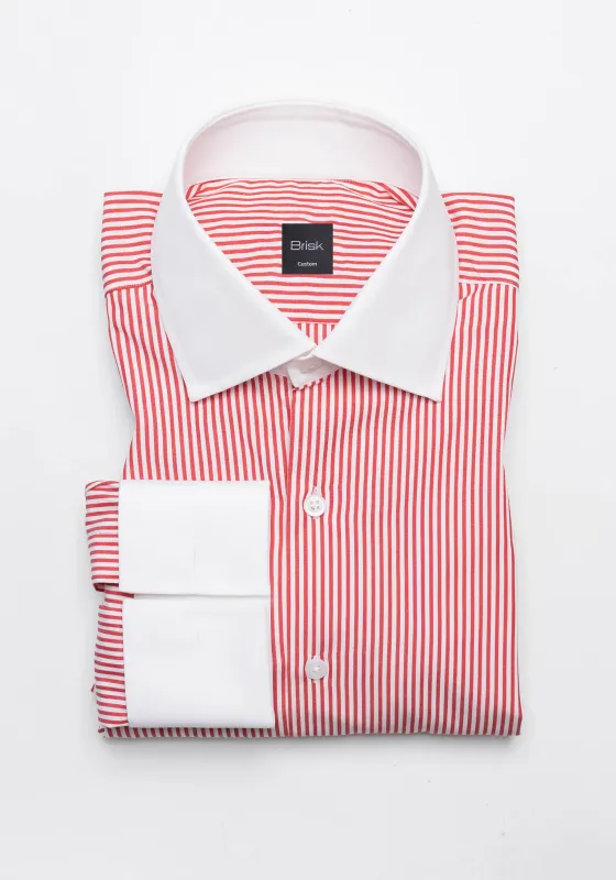 Red Narrow Stripes Shirt sold by Brisk Shirts