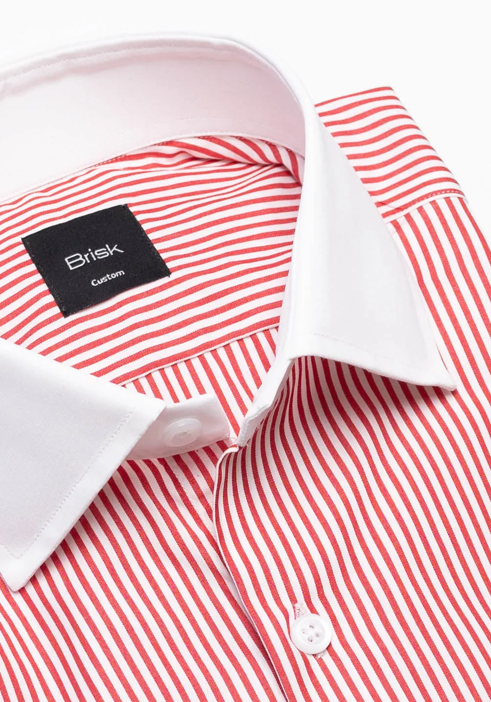 Red Narrow Stripes Shirt sold by Brisk Shirts product image thumbnail 2