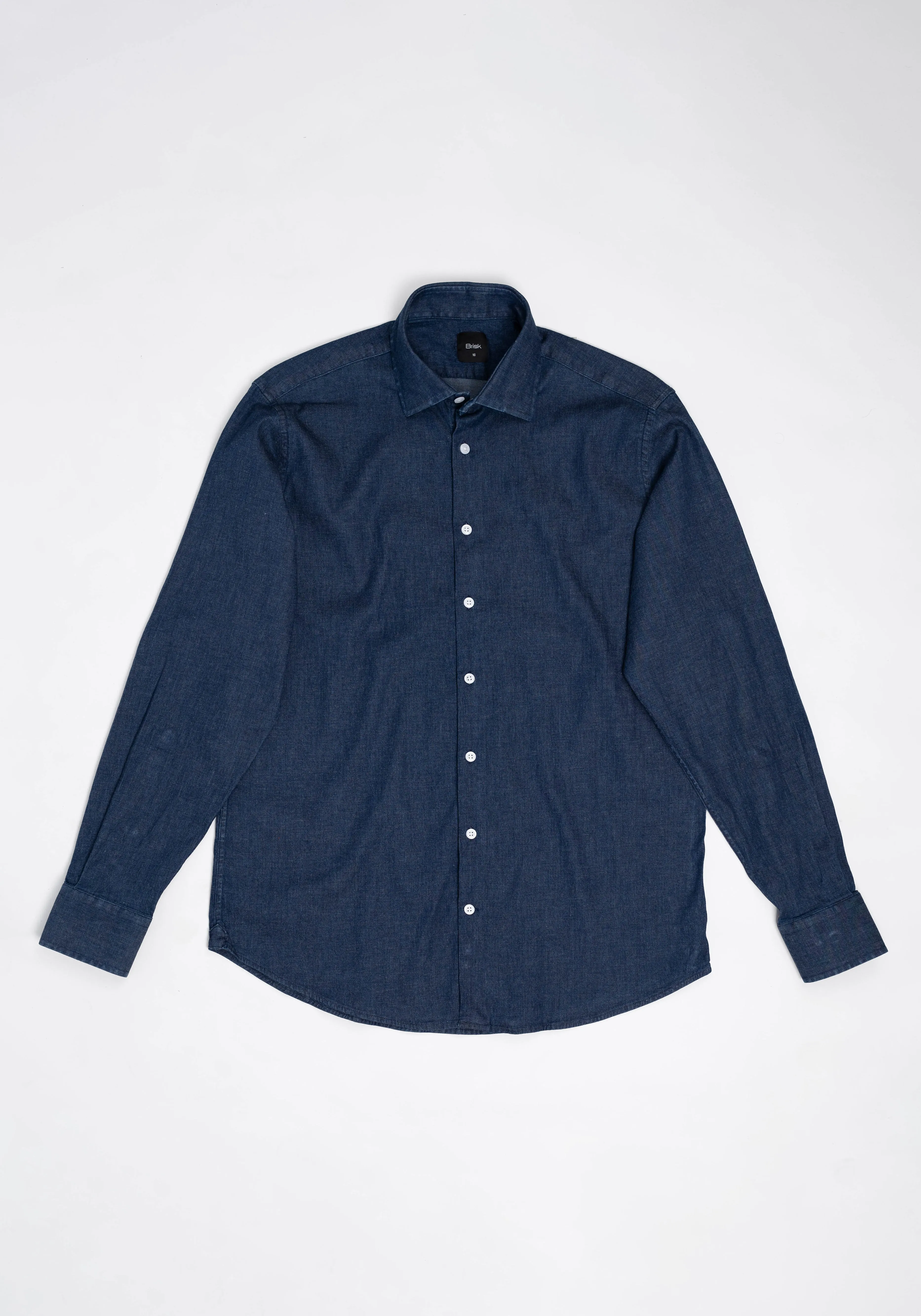 Denim Dark Indigo Wash Shirt - Classic Collar sold by Brisk Shirts product image thumbnail 4