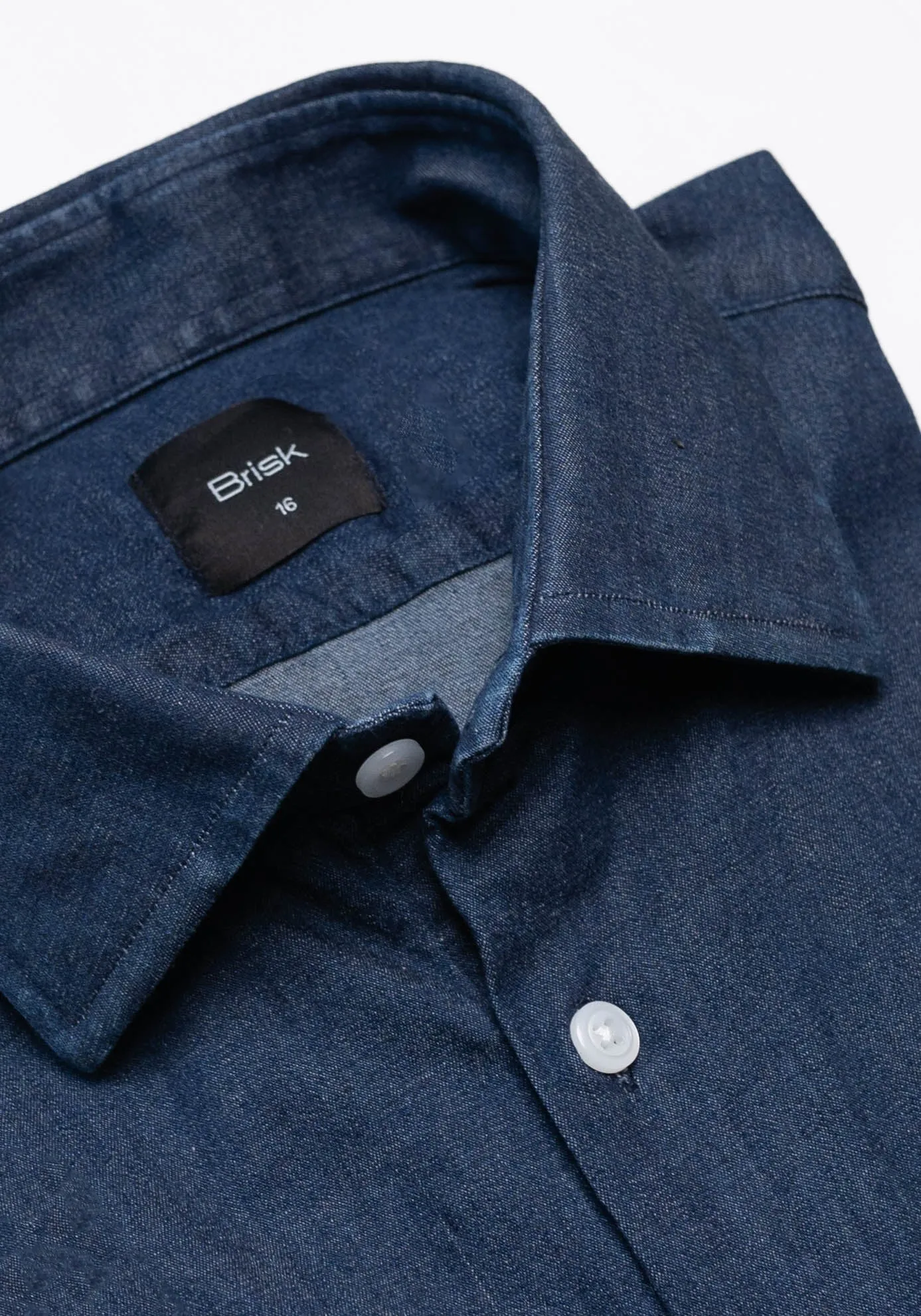 Denim Dark Indigo Wash Shirt - Classic Collar sold by Brisk Shirts product image thumbnail 2