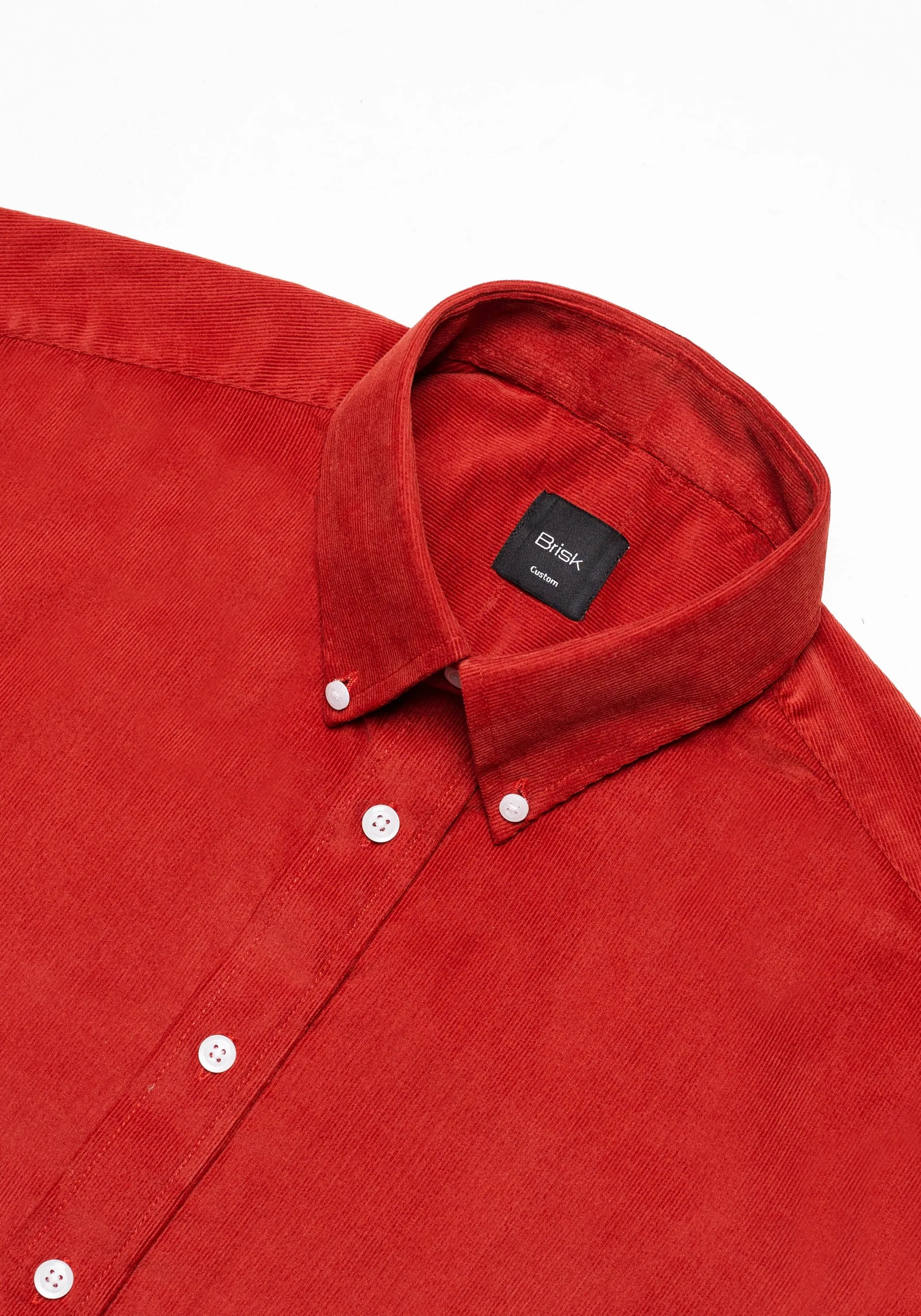 Red Wine Soft Corduroy Shirt - Button Down sold by Brisk Shirts product image thumbnail 4