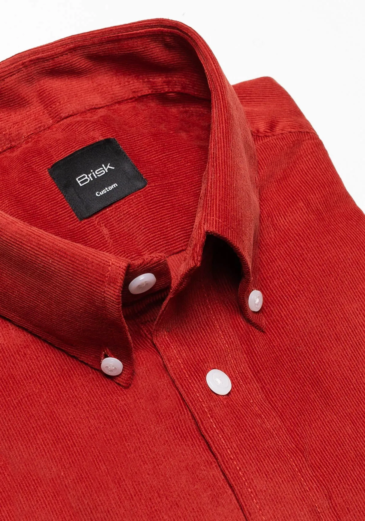 Red Wine Soft Corduroy Shirt - Button Down sold by Brisk Shirts product image thumbnail 3