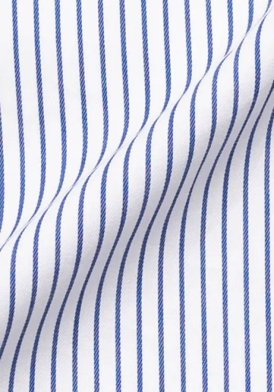 Navy Blue Twill Pencil Stripes sold by Brisk Shirts