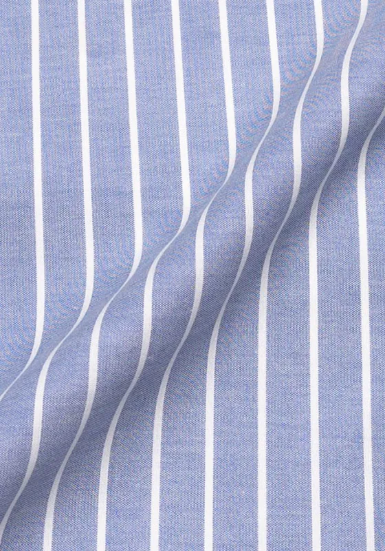 Blueish Grey Chambray Performance Stretch Stripes sold by Brisk Shirts