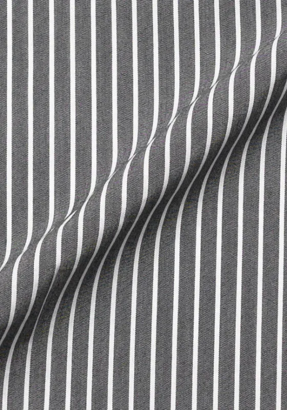 Grey Chambray Performance Stretch Stripes Shirt sold by Brisk Shirts
