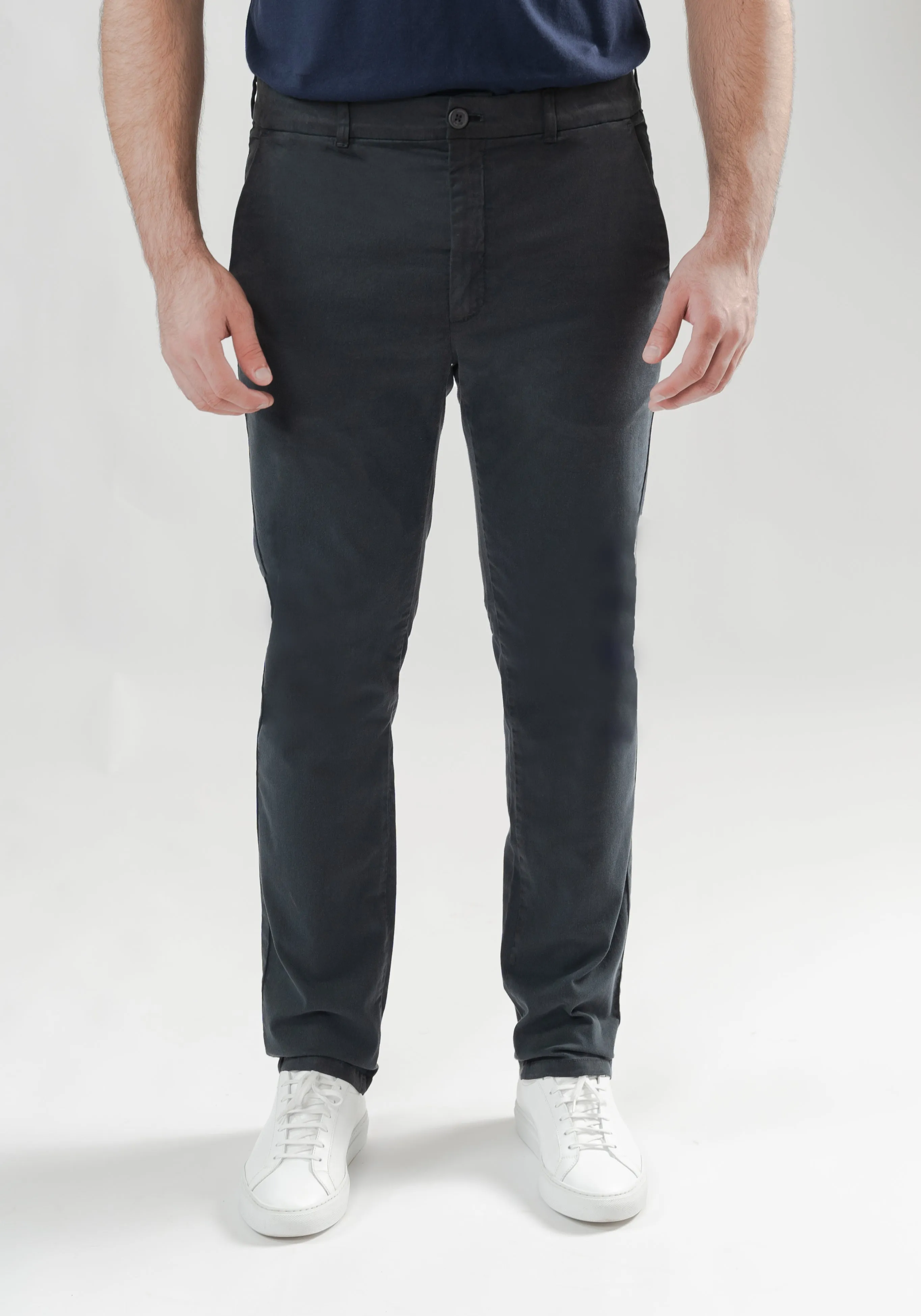Dark Grey UltraFlex Slim Fit Chino sold by Brisk Shirts product image thumbnail 2