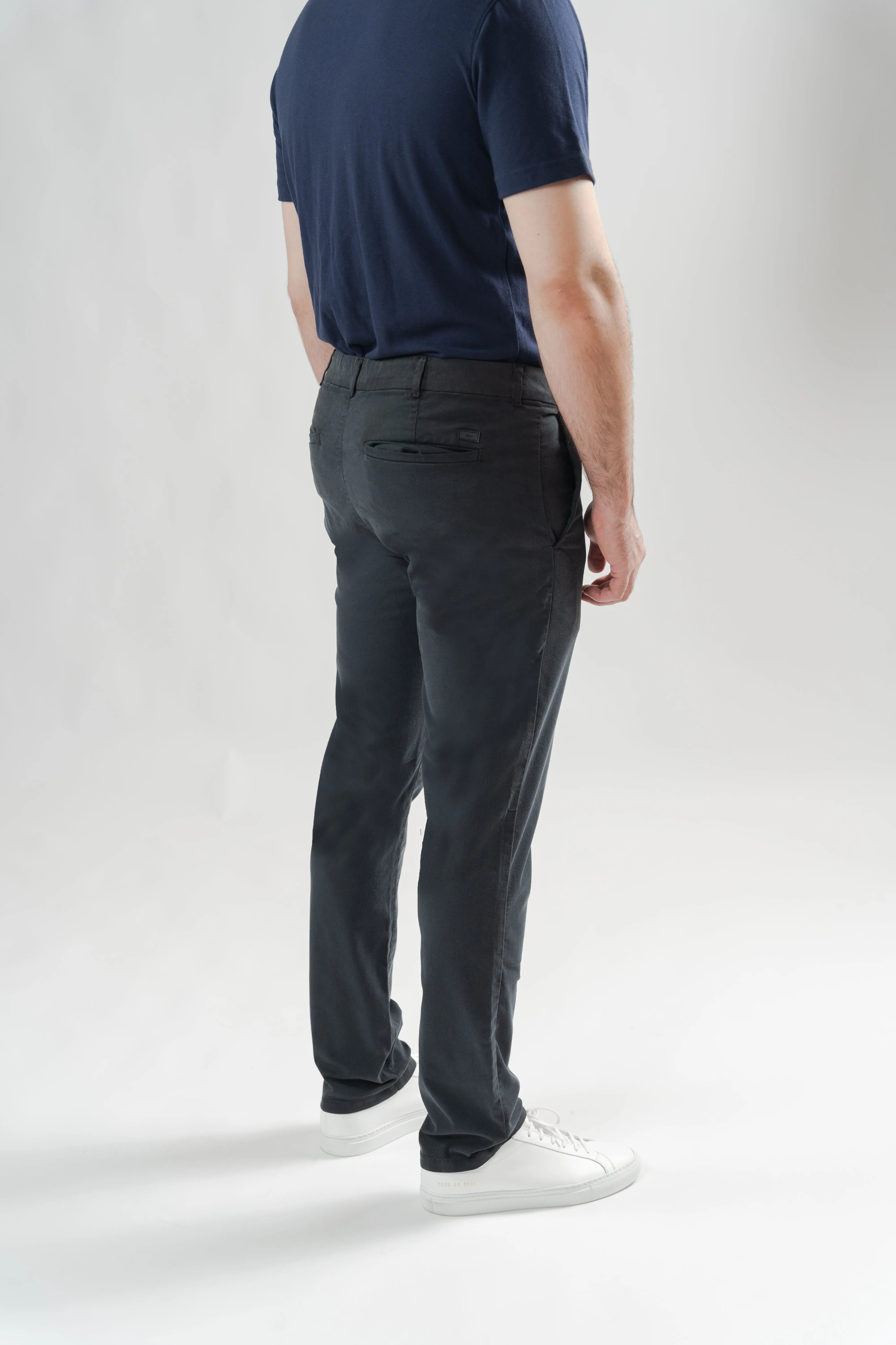 Dark Grey UltraFlex Slim Fit Chino sold by Brisk Shirts product image thumbnail 5