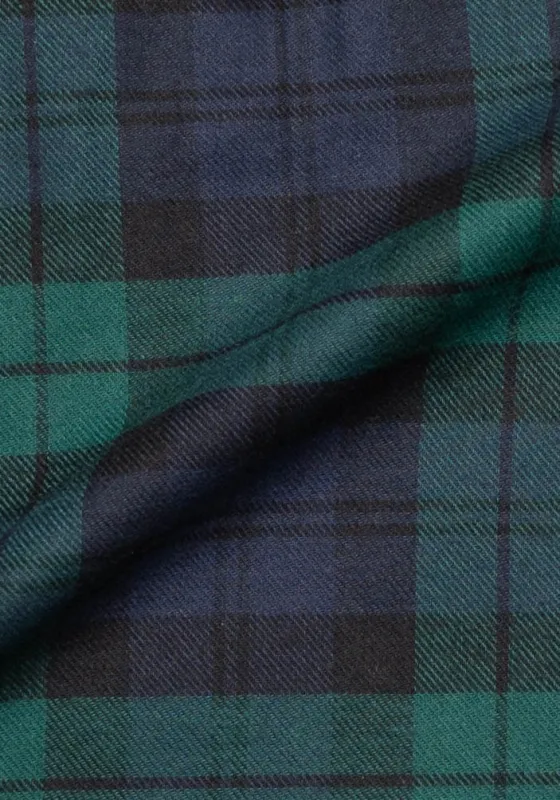 Blue Green Black Watch Bold Tartan Flannel sold by Brisk Shirts
