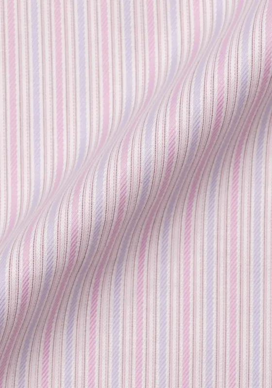 Pastel Pink Lilac Structured Stripes sold by Brisk Shirts