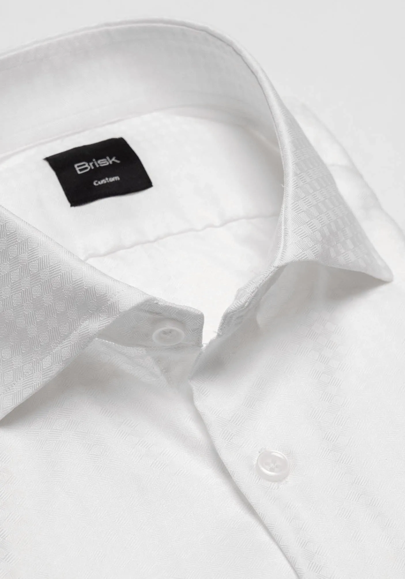 Fine White Diamond Jacquard Shirt sold by Brisk Shirts product image thumbnail 3