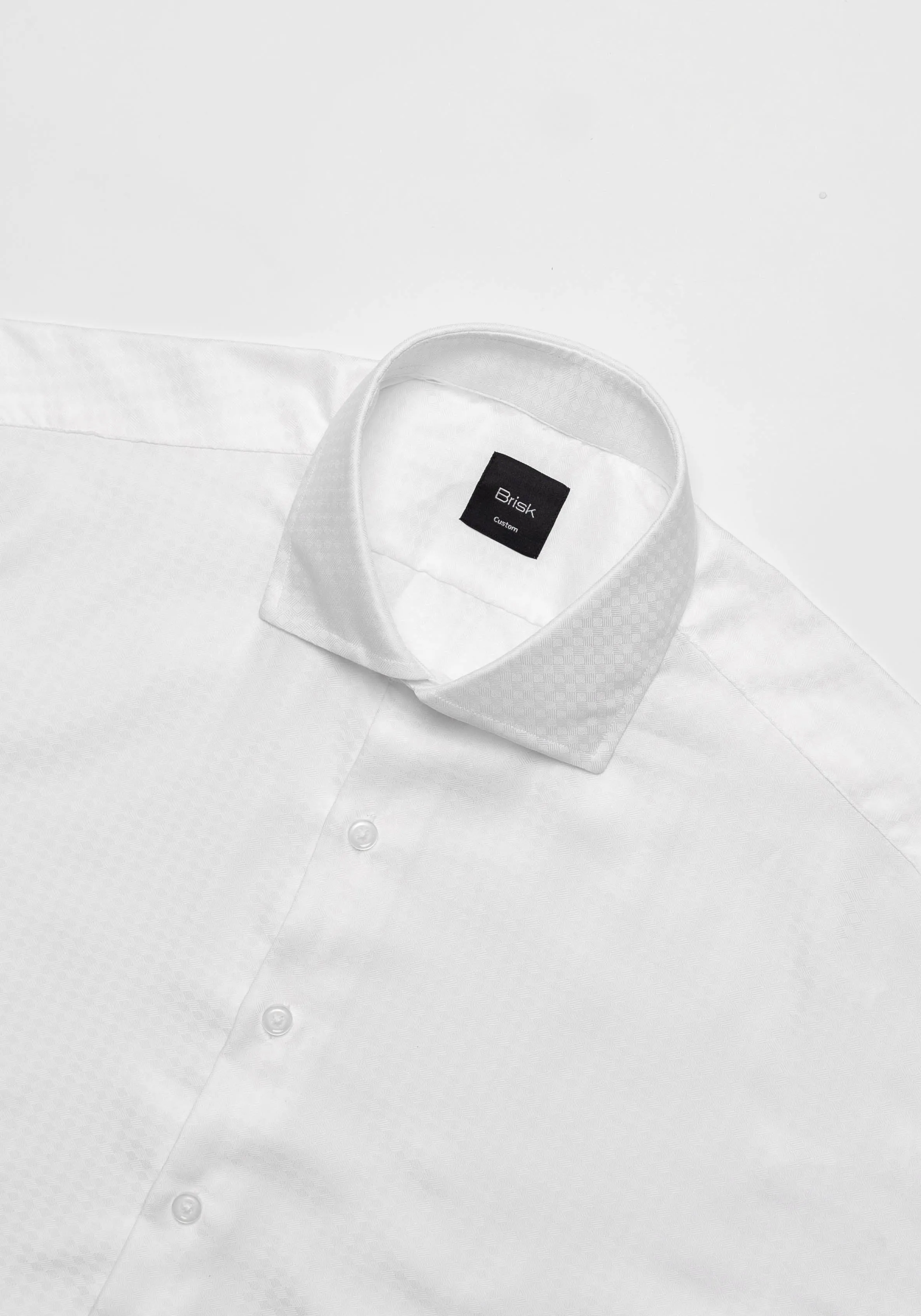 Fine White Diamond Jacquard Shirt sold by Brisk Shirts product image thumbnail 4
