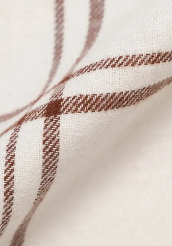 Cream Brown Tartan Plaid Brushed Flannel sold by Brisk Shirts