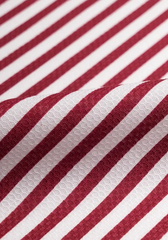 Wine Dobby Bengal Stripes sold by Brisk Shirts
