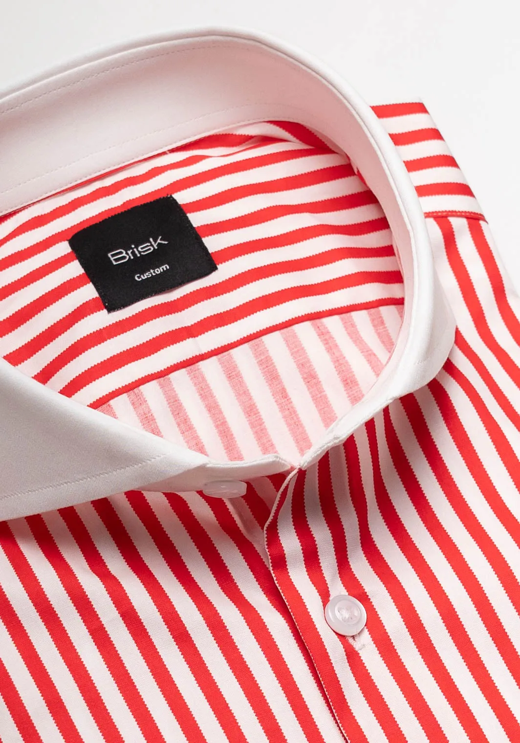 Fine Vibrant Red Performance Stretch Bengal Stripes Shirt sold by Brisk Shirts product image thumbnail 2