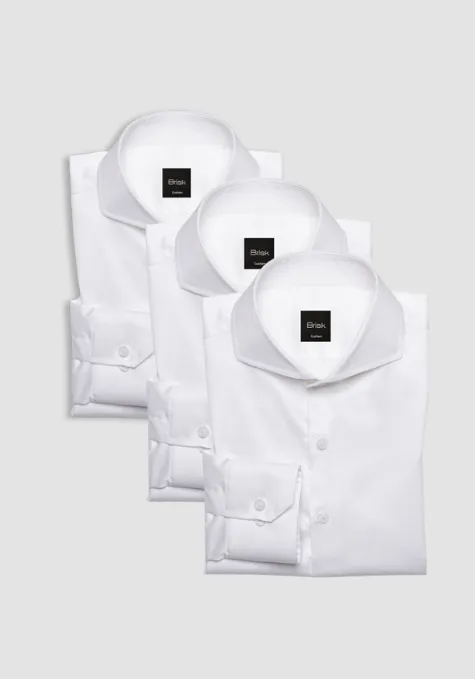 Sample Sale Unused White Twill Shirts – 3 Pack Bundle sold by Brisk Shirts