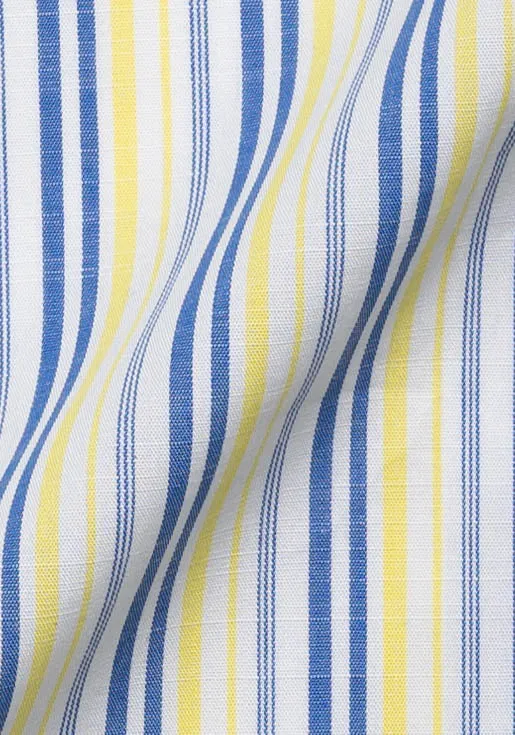 Yellow Blue Slub Stripes sold by Brisk Shirts