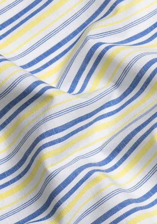 Yellow Blue Slub Stripes sold by Brisk Shirts product image thumbnail 3