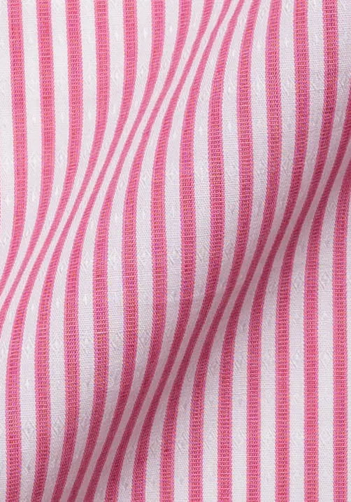 Dark Pink Dobby Stripes - Wrinkle Resistant sold by Brisk Shirts