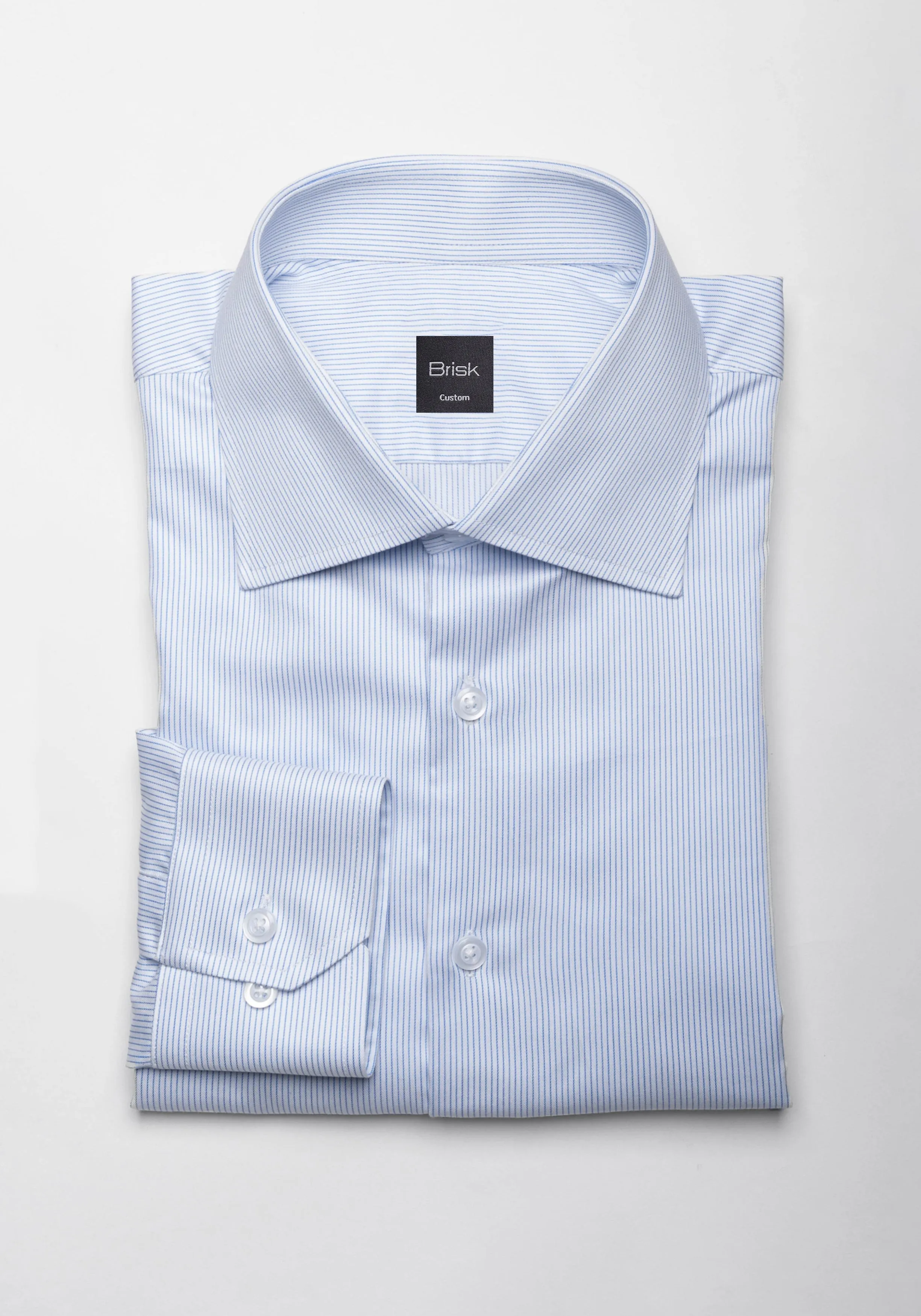 Blue Twill Pencil Stripes Shirt - Wrinkle Resistant sold by Brisk Shirts