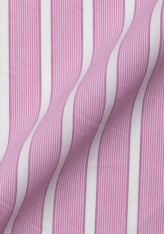 Magenta Lightweight Bold Performance Stretch Stripes sold by Brisk Shirts