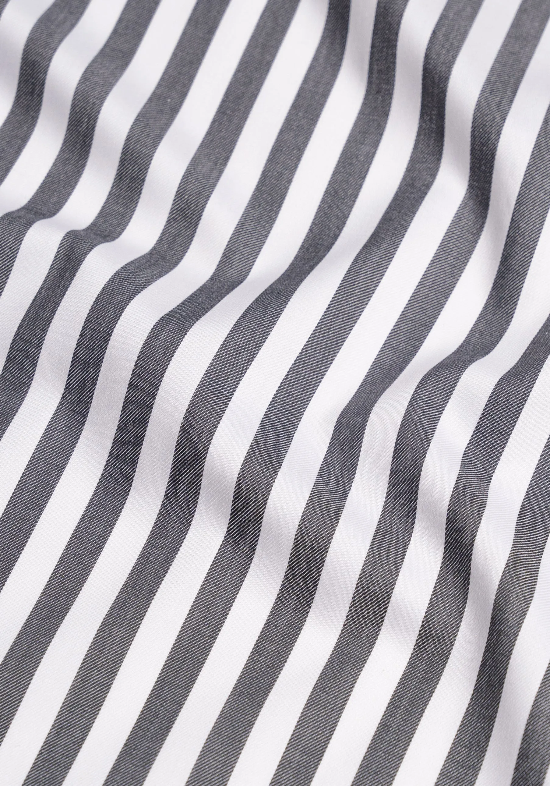 Charcoal Twill Bold Stripes Pima Cotton - Wrinkle Resistant Unused Sample sold by Brisk Shirts product image thumbnail 2
