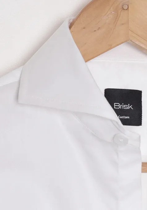 Egyptian White Twill Shirt - Extreme Collar Unused Sample sold by Brisk Shirts product image thumbnail 3