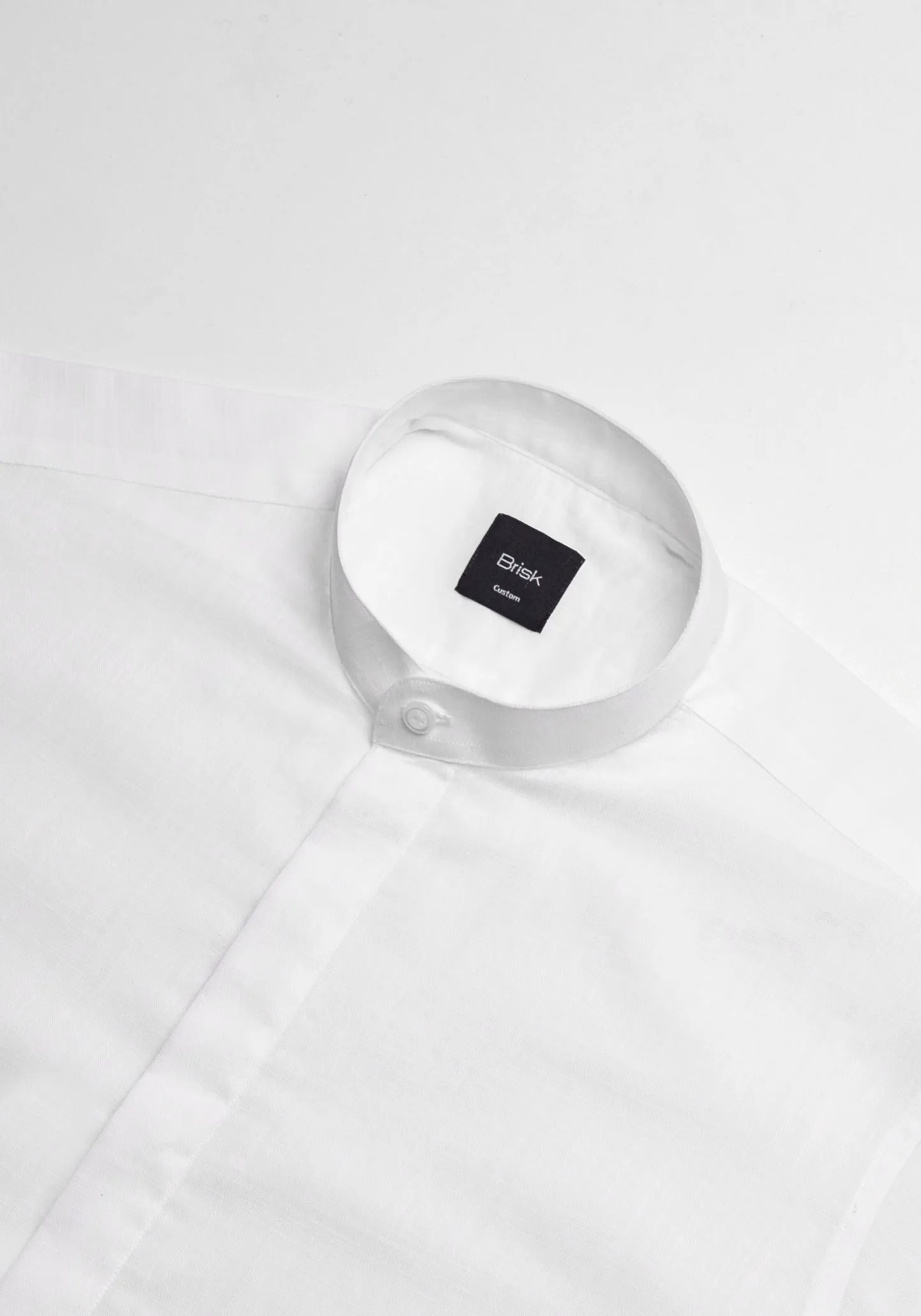 White Sheer Ultra Lightweight Summer Cotton Linen Shirt Unused Sample sold by Brisk Shirts product image thumbnail 2