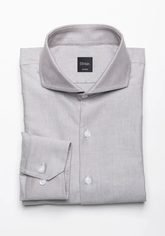 Tan Oxford Shirt made by Brisk Shirts