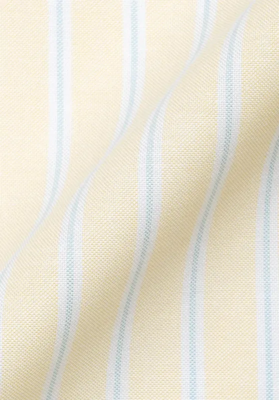 Crisp Yellow Oxford Stripes made by Brisk Shirts