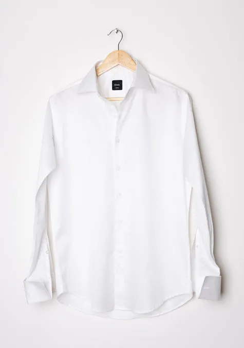 Egyptian White Twill Classic High Collar - French Cuffs Unused Sample sold by Brisk Shirts product image thumbnail 2