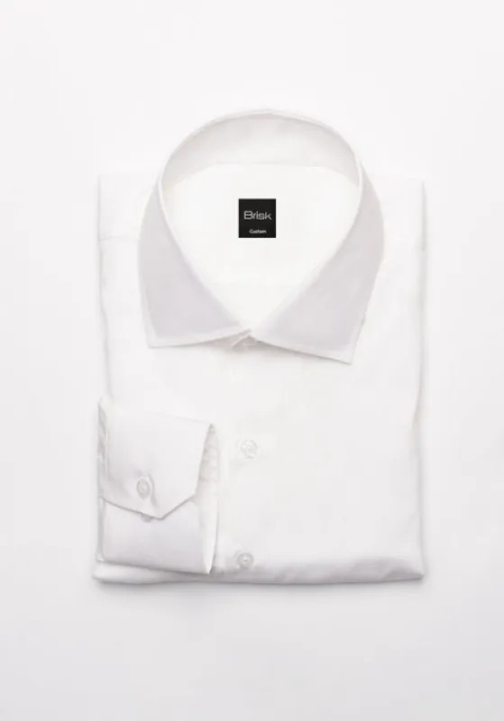 Egyptian White 60's Poplin Shirt - Classic Collar Unused Sample sold by Brisk Shirts