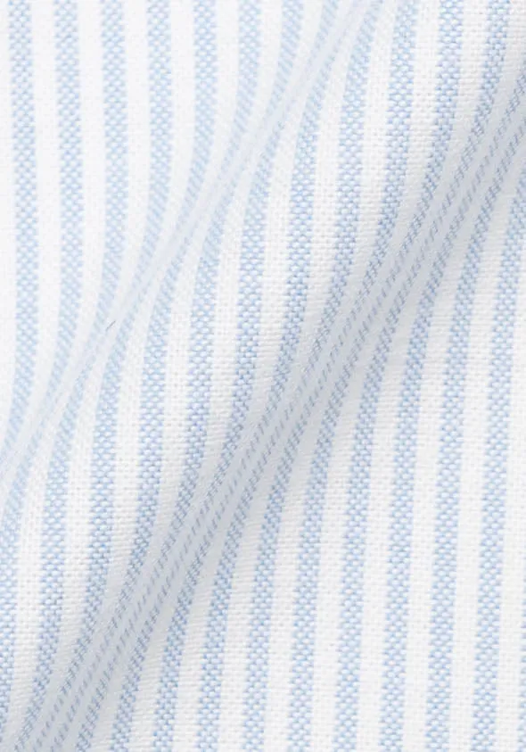 Soft Blue Oxford Stripes Unused Sample sold by Brisk Shirts